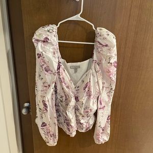 ASOS floral big shoulder long sleeve shirt— US size 10. Good condition.